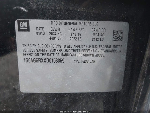 2013 CADILLAC ATS 1G6AG5RXXD0153359 Photo 8
