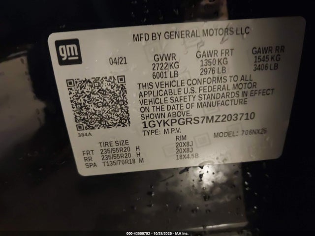 2021 CADILLAC XT6 1GYKPGRS7MZ203710 Photo 8