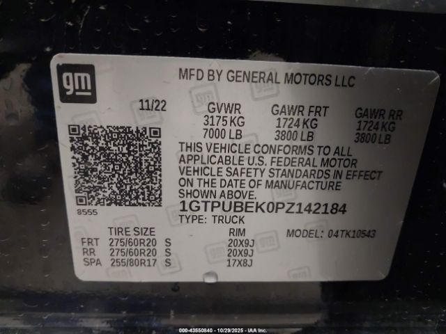 2023 GMC SIERRA 1500 1GTPUBEK0PZ142184 Photo 8