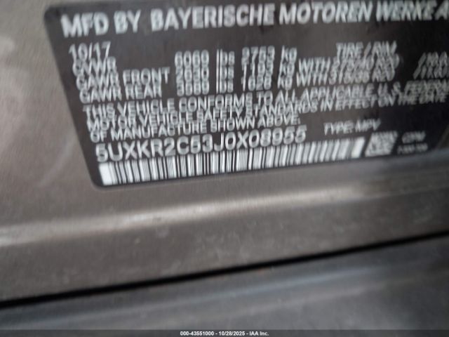 2018 BMW X5 5UXKR2C53J0X08955 Photo 8