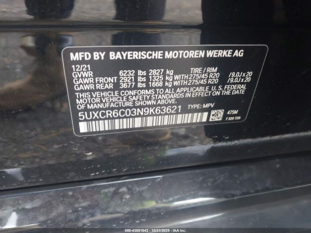2022 BMW X5 5UXCR6C03N9K63621 Photo 8