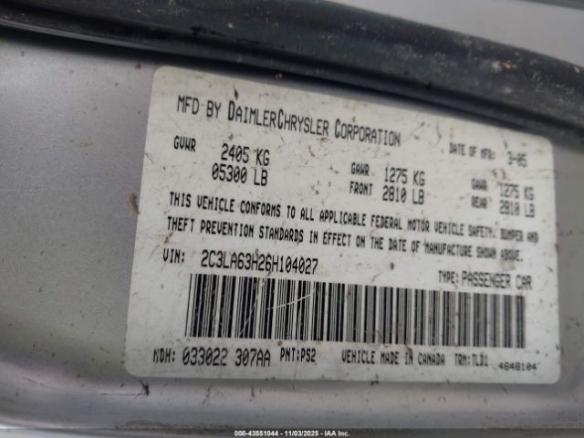 2005 CHRYSLER 300C 2C3AA63H45H631265 Photo 8