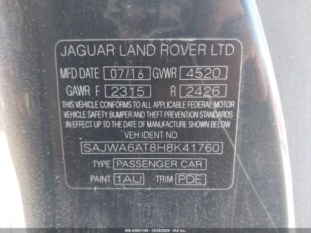 2017 JAGUAR F-TYPE SAJWA6AT8H8K41760 Photo 8