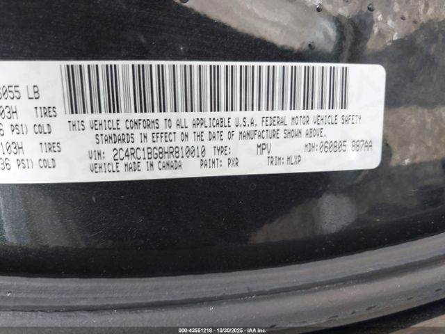 2017 CHRYSLER PACIFICA 2C4RC1BG8HR810010 Photo 8