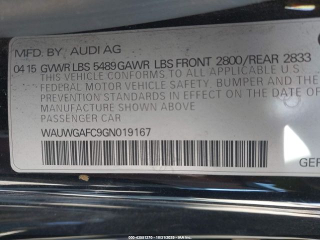 2016 AUDI A7 WAUWGAFC9GN019167 Photo 8