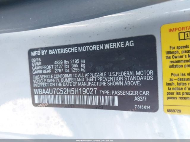 2017 BMW 430I WBA4U7C52H5H19027 Photo 8