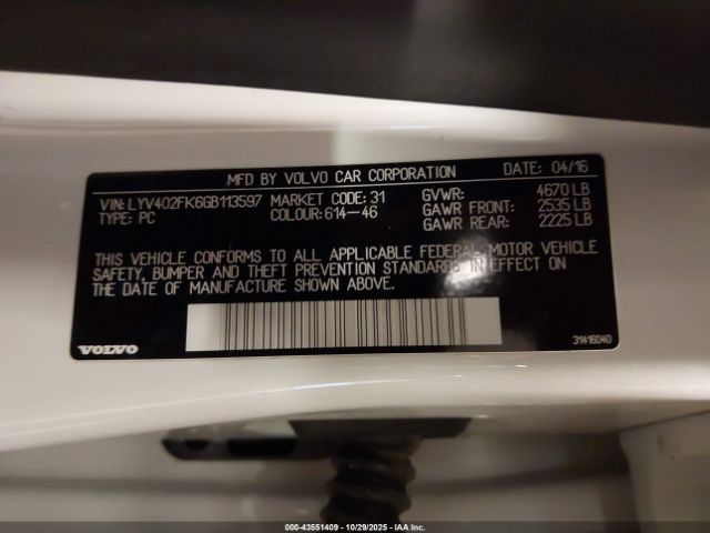 2016 VOLVO S60 INSCRIPTION LYV402FK6GB113597 Photo 8