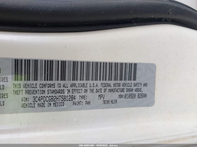 2017 DODGE JOURNEY 3C4PDCGB2HT581284 Photo 8