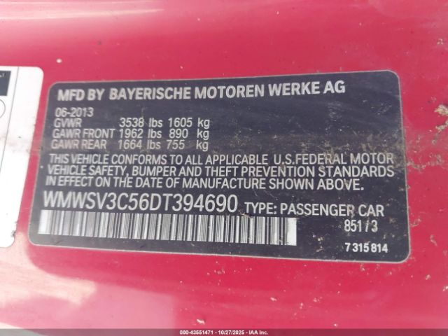 2013 MINI HARDTOP WMWSV3C56DT394690 Photo 8