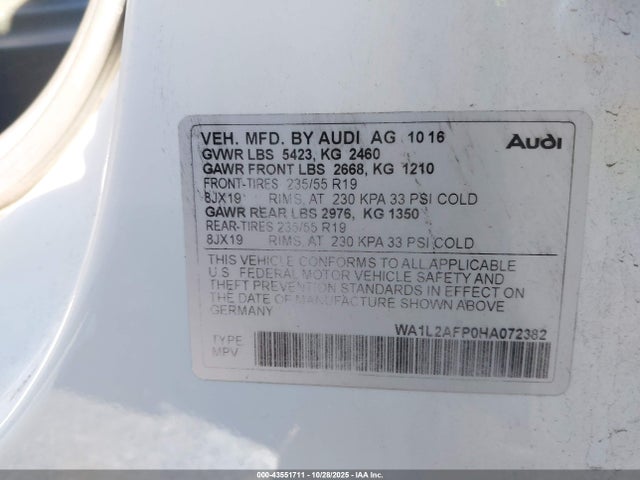 2017 AUDI Q5 WA1L2AFP0HA072382 Photo 8