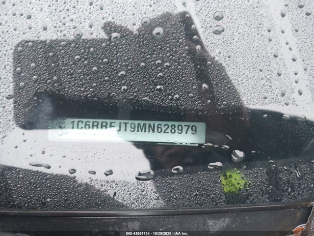 Aukcja sprzedaży 2021 Ram 1500 Laramie  4x2 5'7 Box, vin: 1C6RREJT9MN628979, numer aukcji: 43551734