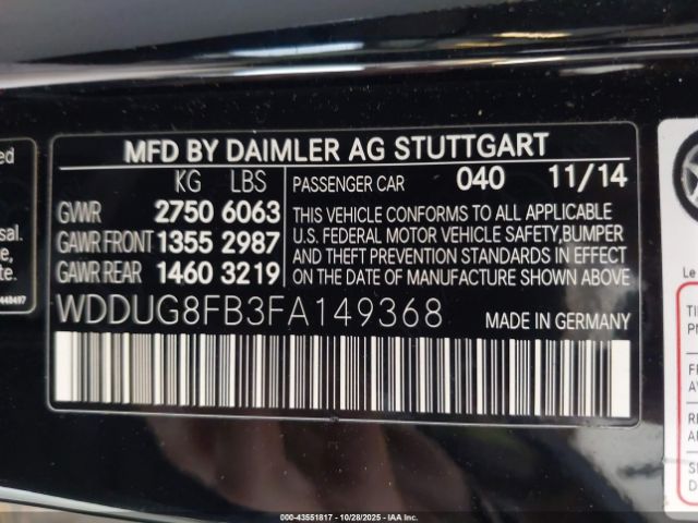 2015 MERCEDES-BENZ S 550 WDDUG8FB3FA149368 Photo 8
