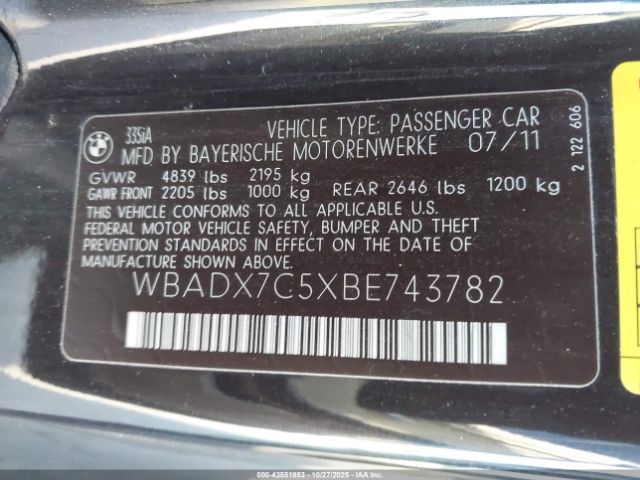 2011 BMW 335I WBADX7C5XBE743782 Photo 8