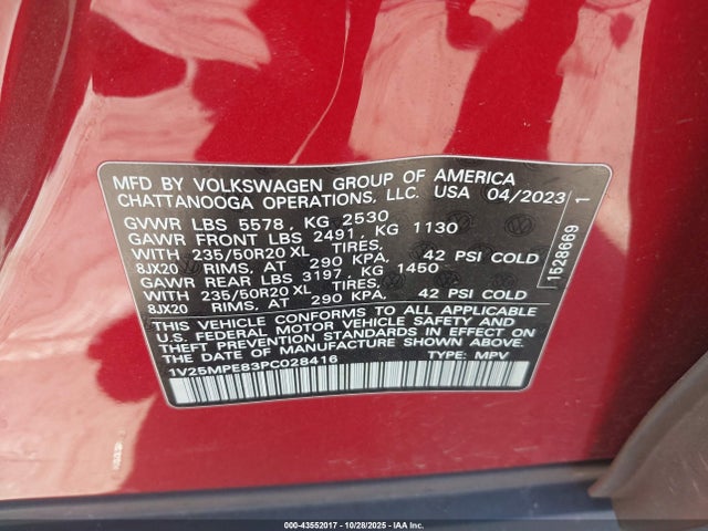 1V25MPE83PC028416 Volkswagen Id.4 S