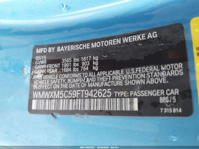 2015 MINI HARDTOP WMWXM5C59FT942625 Photo 8