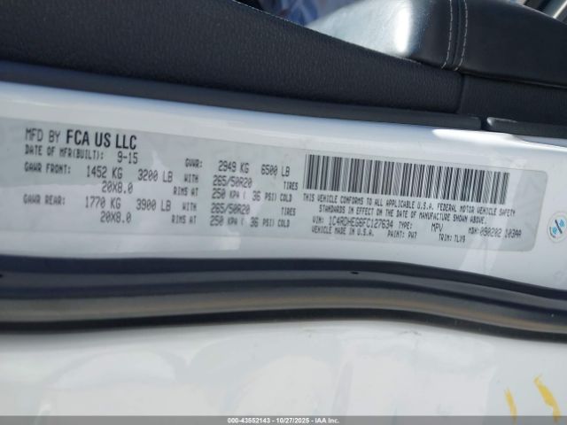 2015 DODGE DURANGO 1C4RDHEG6FC127634 Photo 8