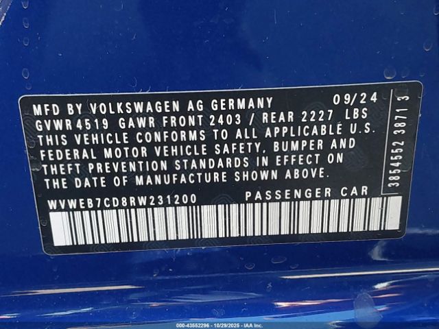 2024 VOLKSWAGEN GOLF R WVWEB7CD8RW231200 Photo 8