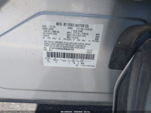 2018 FORD EDGE 2FMPK4K94JBB44769 Photo 8