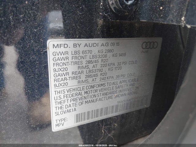 2017 AUDI Q7 WA1VAAF77HD000413 Photo 8