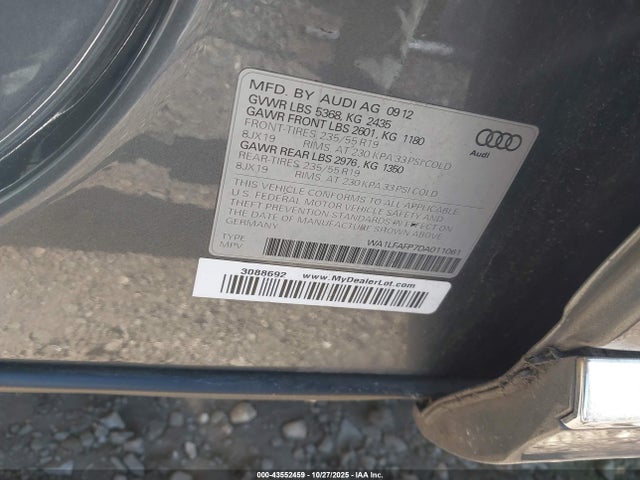 2013 AUDI Q5 WA1LFAFP7DA011061 Photo 8