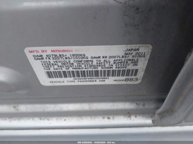 2012 MITSUBISHI LANCER JA32U8FW9CU009881 Photo 8