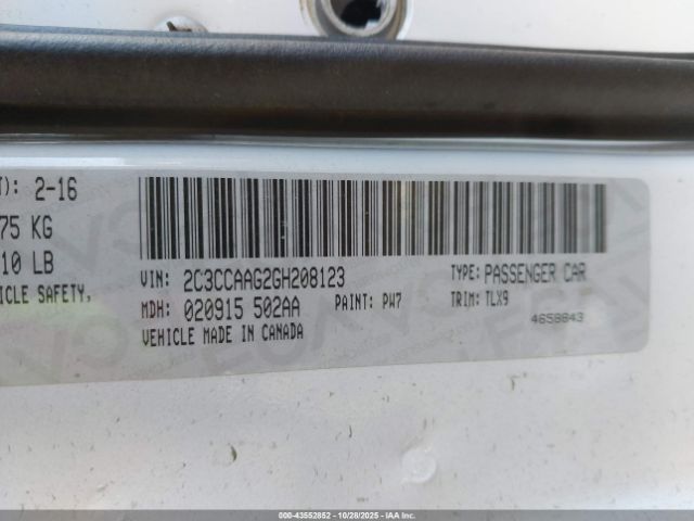 2016 CHRYSLER 300 2C3CCAAG2GH208123 Photo 8