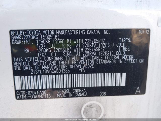 2012 TOYOTA RAV4 EV 2T3YL4DV6CW001385 Photo 8