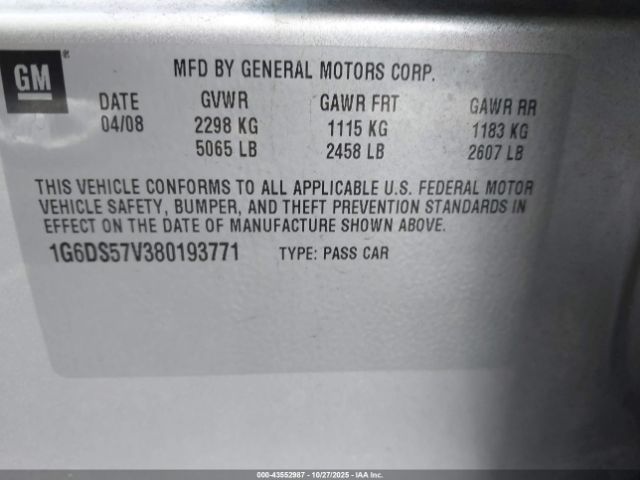 2008 CADILLAC CTS 1G6DS57V380193771 Photo 8