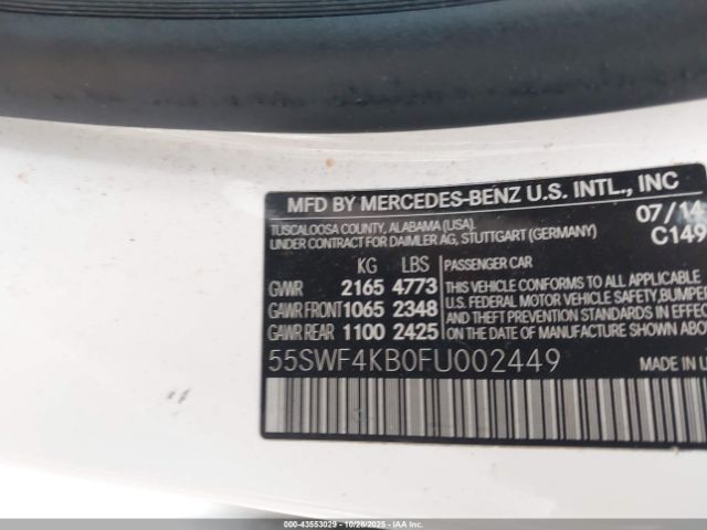 2015 MERCEDES-BENZ C 300 55SWF4KB0FU002449 Photo 8