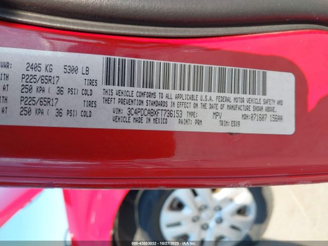 2015 DODGE JOURNEY 3C4PDCABXFT736153 Photo 8