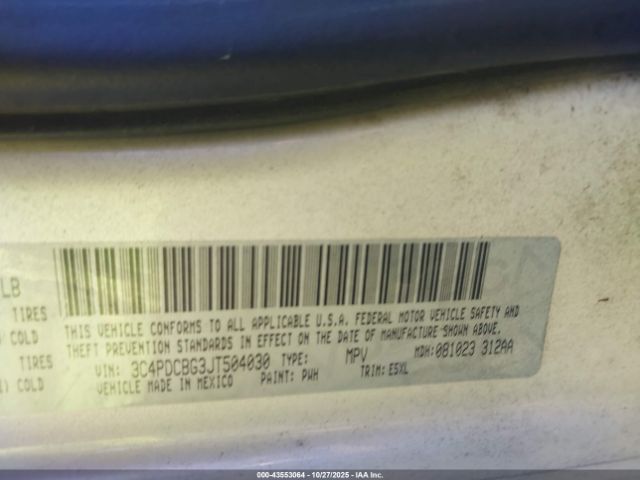 2018 DODGE JOURNEY 3C4PDCBG3JT504030 Photo 8