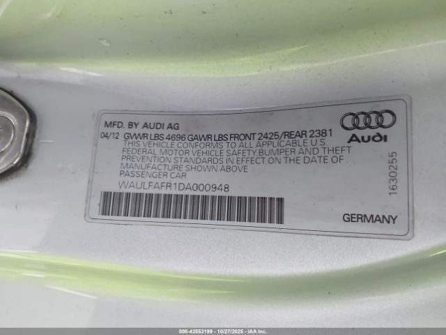 2013 AUDI A5 WAULFAFR1DA000948 Photo 8