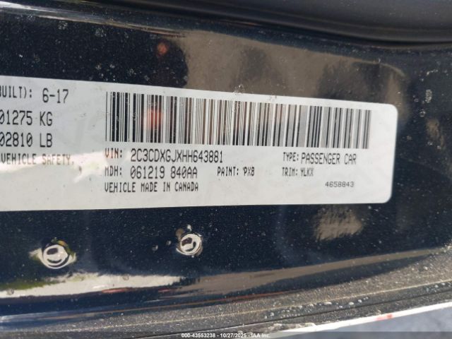 2017 DODGE CHARGER 2C3CDXGJXHH643881 Photo 8