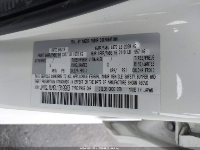 2018 MAZDA MAZDA6 JM1GL1UM9J1319983 Photo 8