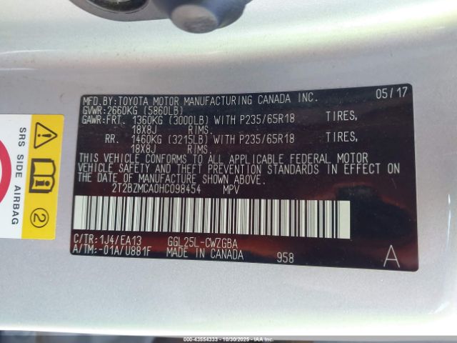 2017 LEXUS RX 350 2T2BZMCA0HC098454 Photo 8