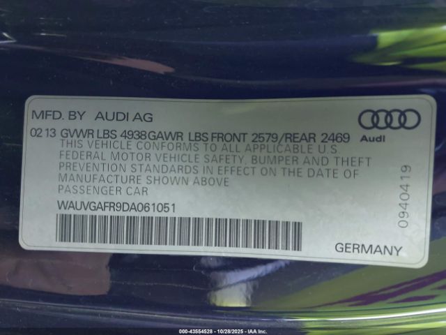 2013 AUDI S5 WAUVGAFR9DA061051 Photo 8