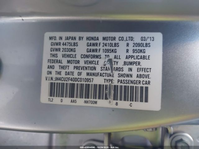 2013 ACURA TSX JH4CU2F40DC010957 Photo 8