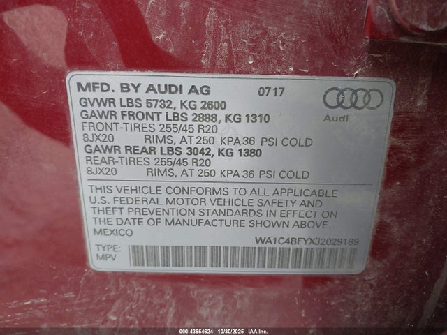 2018 AUDI SQ5 WA1C4BFYXJ2029189 Photo 8