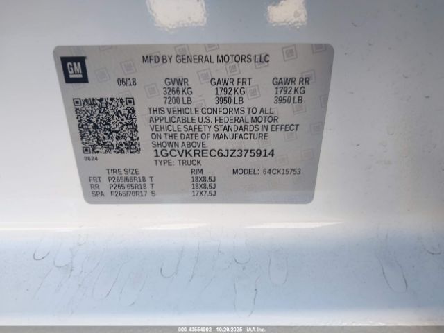 2018 CHEVROLET SILVERADO 1500 1GCVKREC6JZ375914 Photo 8