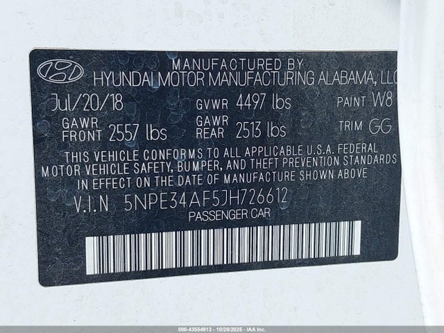 Hyundai Sonata Sel+ 2018 5NPE34AF5JH726612 Image 9