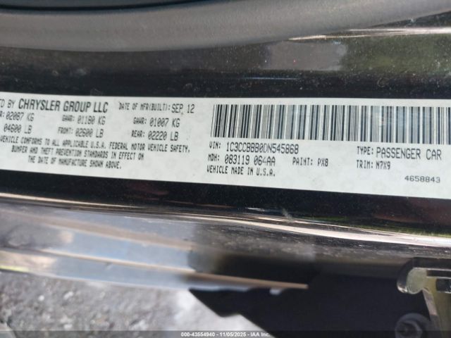 2013 CHRYSLER 200 1C3CCBBB0DN545868 Photo 8