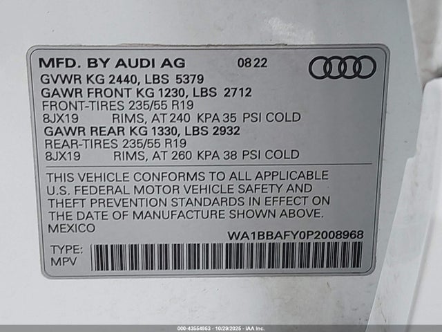 2023 AUDI Q5 WA1BBAFY0P2008968 Photo 8