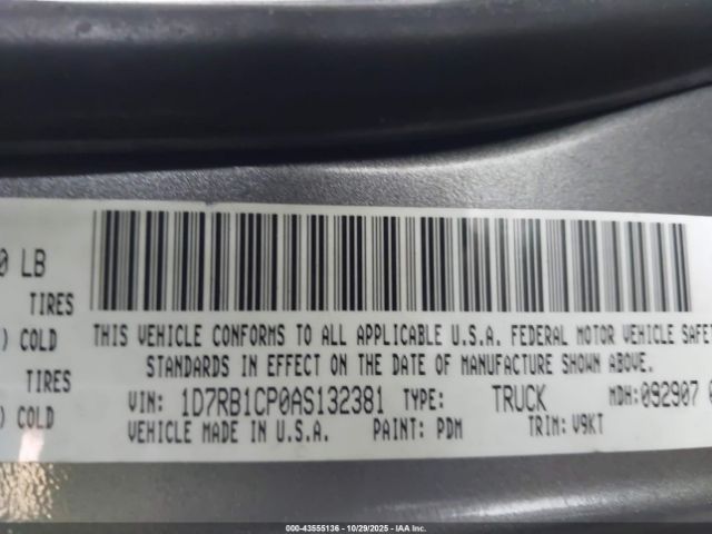 2010 DODGE RAM 1500 1D7RB1CP0AS132381 Photo 8