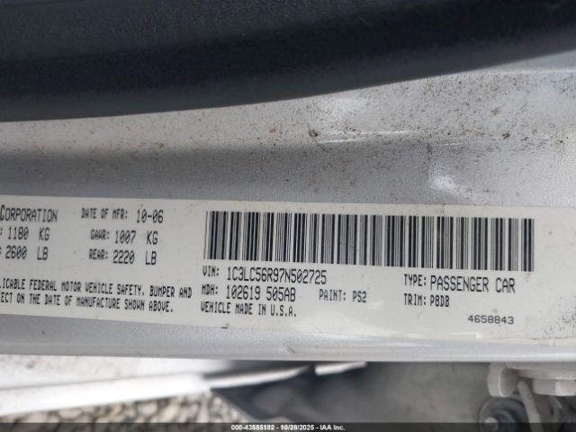 2007 CHRYSLER SEBRING 1C3LC56R97N502725 Photo 8