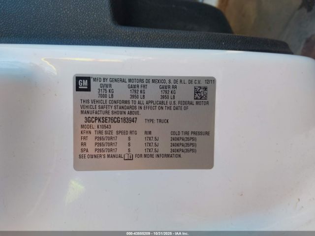 2012 CHEVROLET SILVERADO 1500 3GCPKSE76CG183947 Photo 8