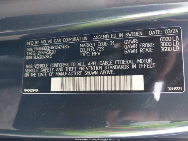 2024 VOLVO XC90 RECHARGE PLUG-IN HYBRID YV4H60CE4R1247485 Photo 8