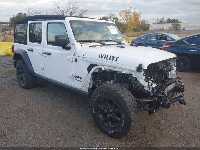 Продажа на аукционе авто 2022 Jeep Wrangler Unlimited Willys 4x4, vin: 1C4HJXDMXNW142768, номер лота: 43555302