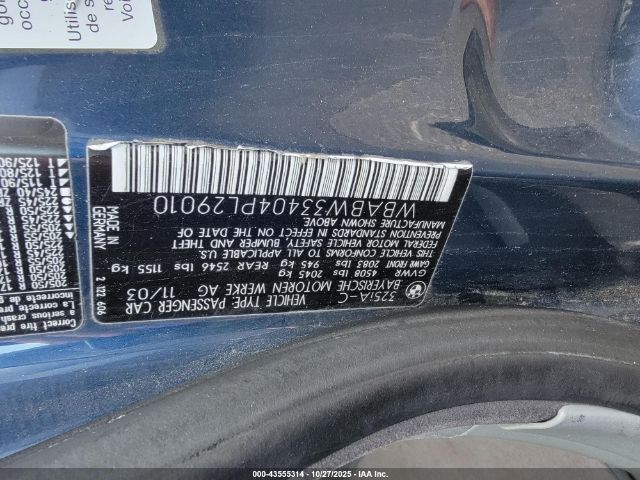 2004 BMW 325CI WBABW33404PL29010 Photo 8