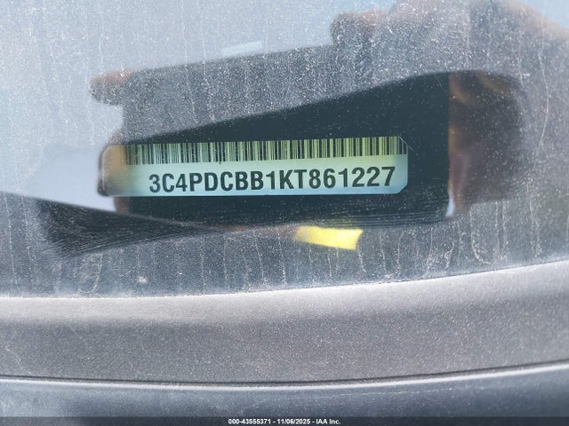2019 Dodge Journey Se მანქანა იყიდება აუქციონზე, vin: 3C4PDCBB1KT861227, აუქციონის ნომერი: 43555371