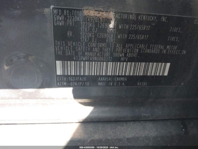 2022 TOYOTA RAV4 HYBRID 4T3RWRFV9NU060312 Photo 8